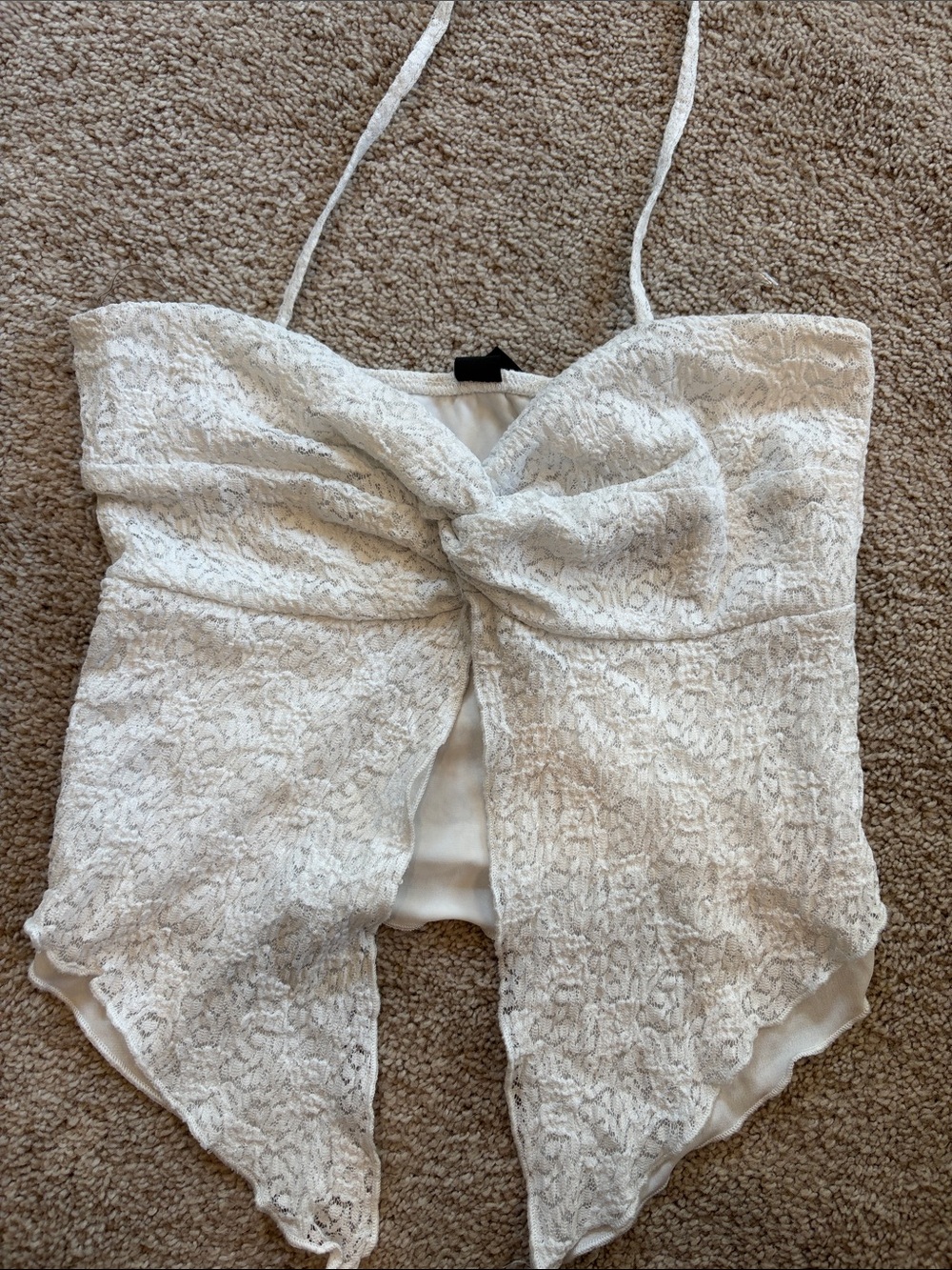 Windsor White Lace Twist-Front Camisole